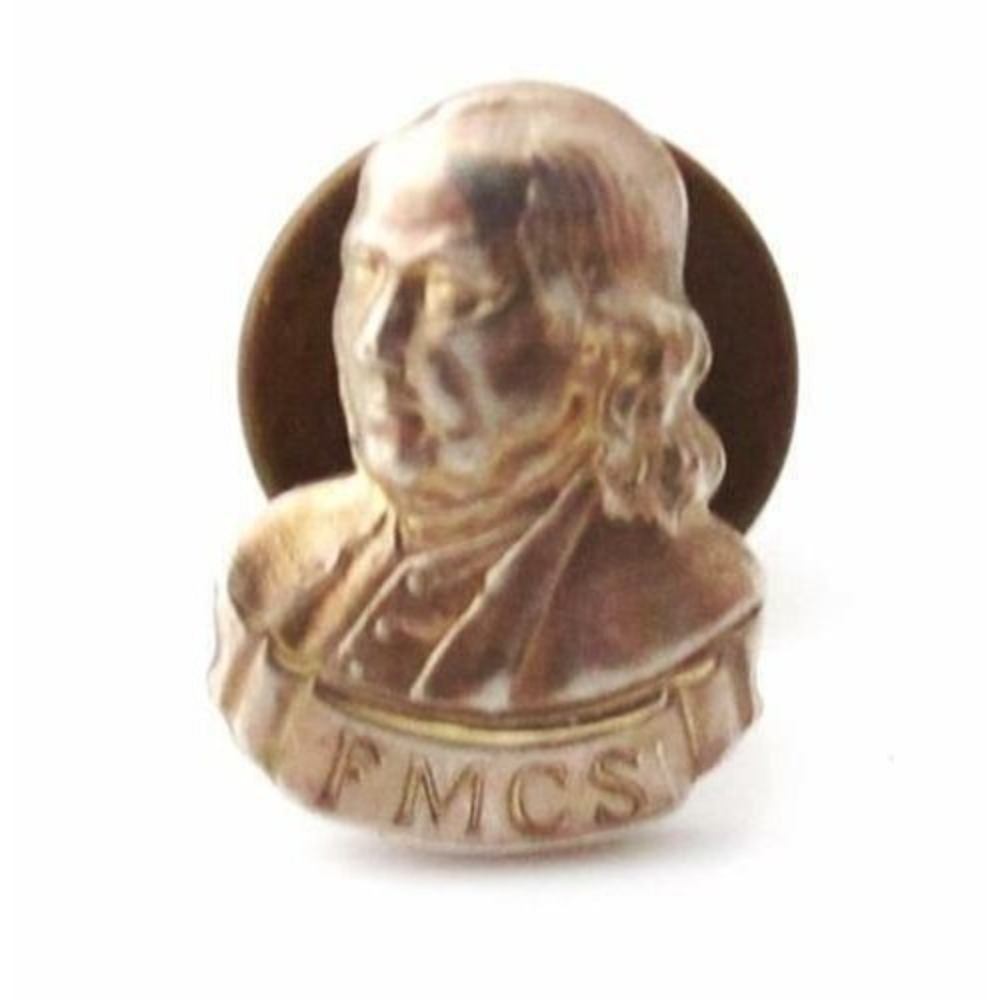 VINTAGE‎ FMCS BENJAMIN FRANKLIN LAPEL PIN GOLD TONE FEDERAL AGENCY COLLECTIBLE